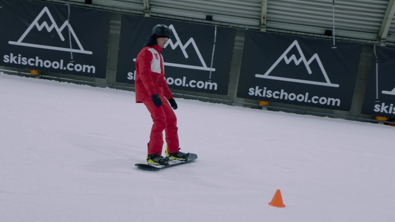 Leraar demonstreert: Snowboarden beginner